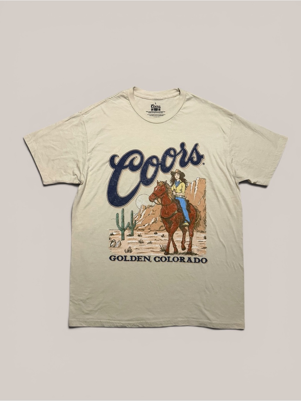 Coors Light cream tee with horse